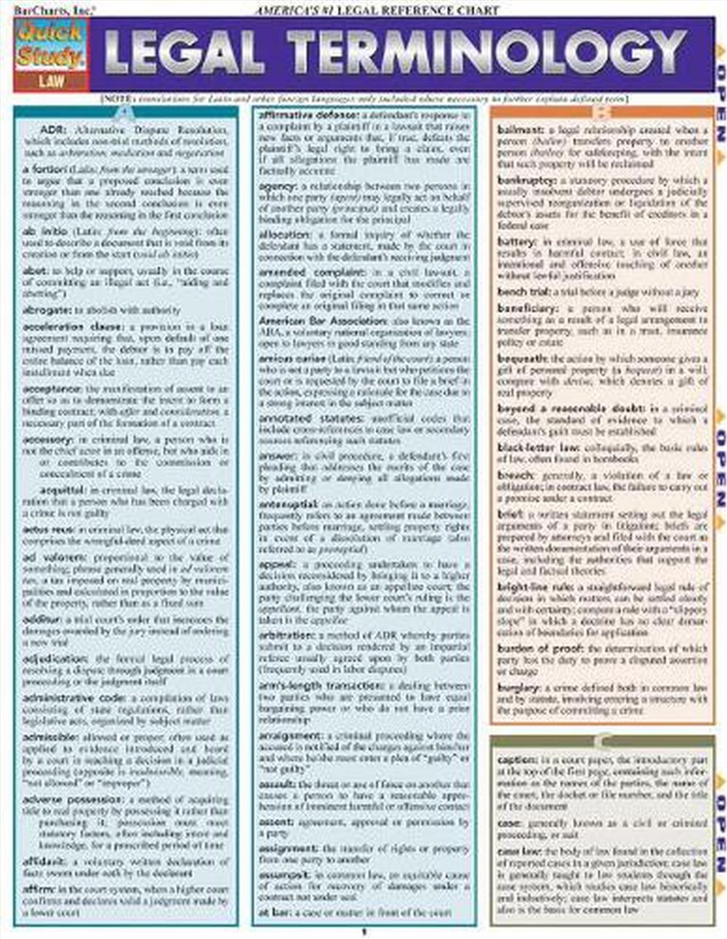 Legal Terminology/Product Detail/Law