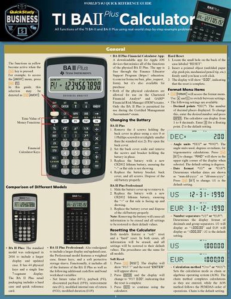 Ti BA II Plus Calculator/Product Detail/Accounting & Finance