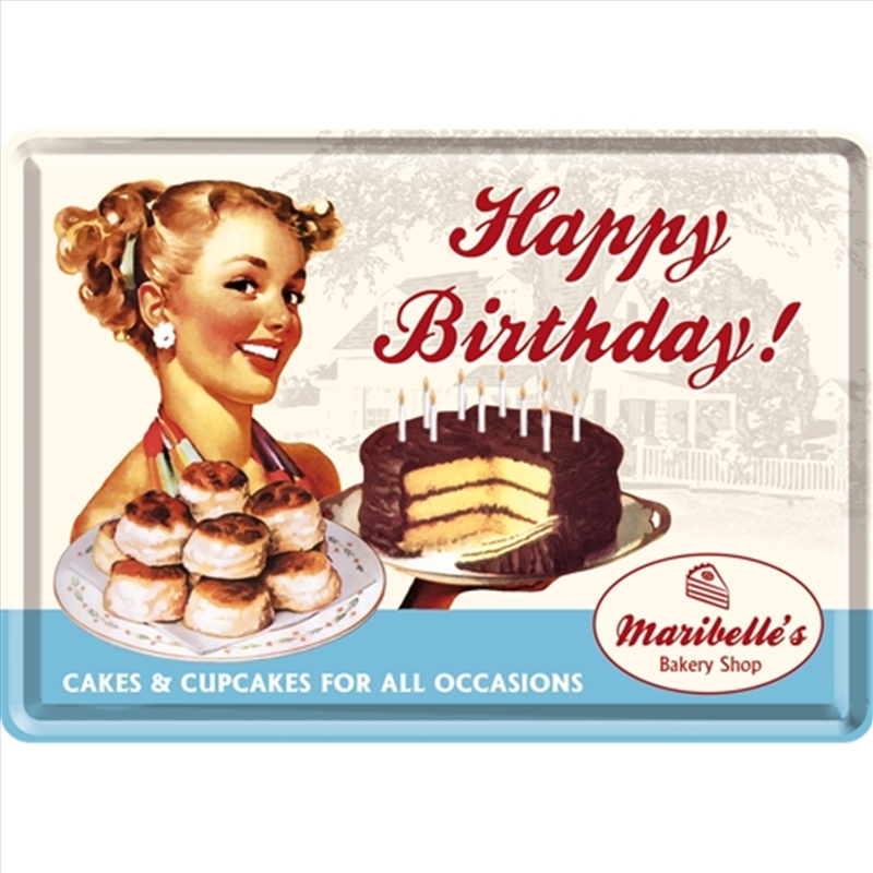 Nostalgic-Art Metal Card Happy Birthday 10x14x0.3cm/Product Detail/Greeting Cards