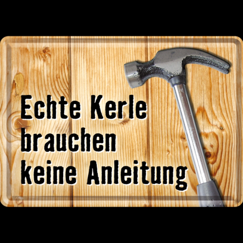 Nostalgic-Art Metal Card Echte Kerle 10x14x0.3cm/Product Detail/Greeting Cards