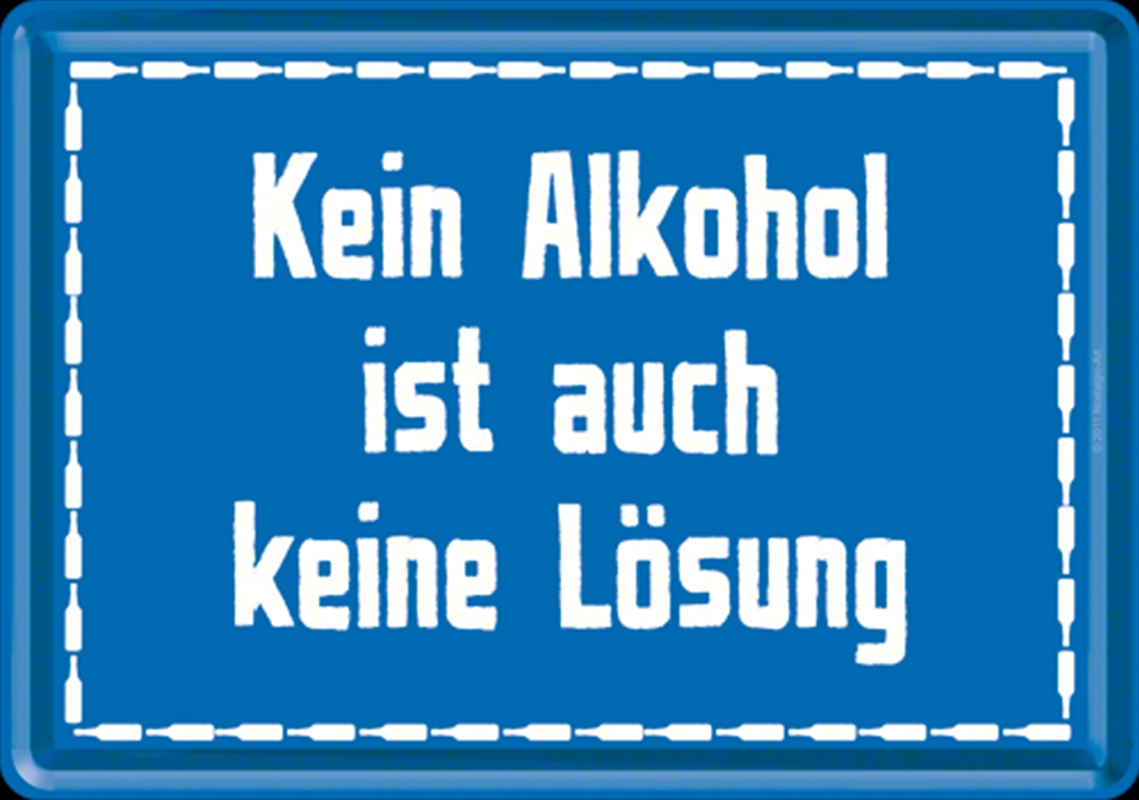 Nostalgic-Art Metal Card Kein Alkohol 10x14x0.3cm/Product Detail/Greeting Cards