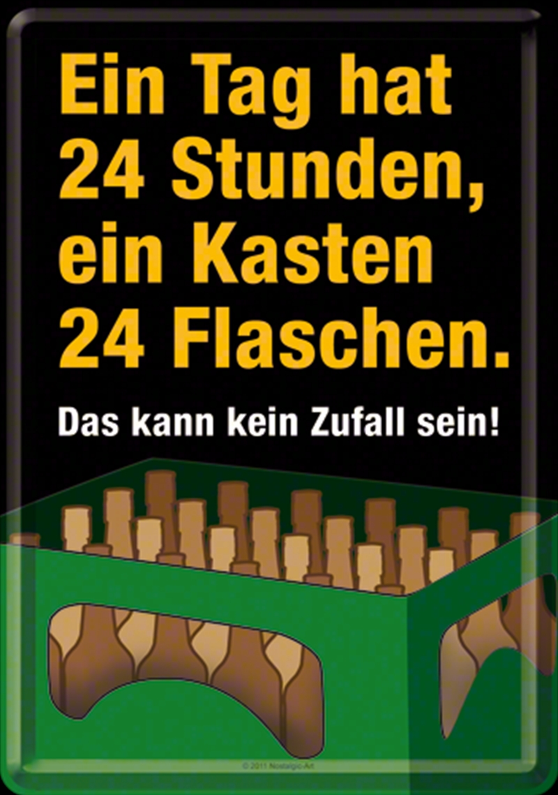 Nostalgic-Art Metal Card 24 Stunden 10x14x0.3cm/Product Detail/Greeting Cards