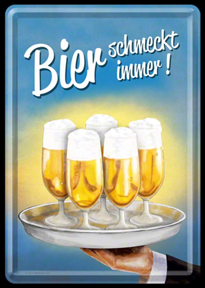 Nostalgic-Art Metal Card Bier 10x14x0.3cm/Product Detail/Greeting Cards