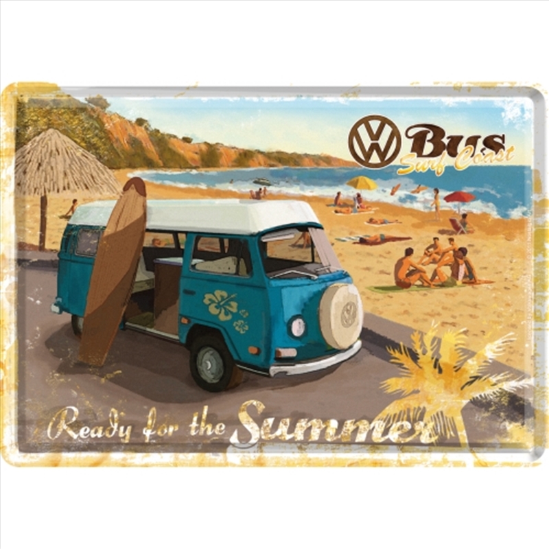 Nostalgic-Art Metal Card VW ready for the summer 10x14x0.3cm/Product Detail/Greeting Cards