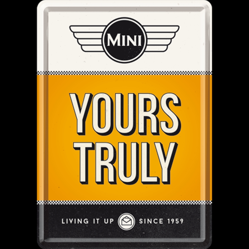 Nostalgic-Art Metal Card Mini - Yours Truly Orange 10x14x0.3cm/Product Detail/Greeting Cards