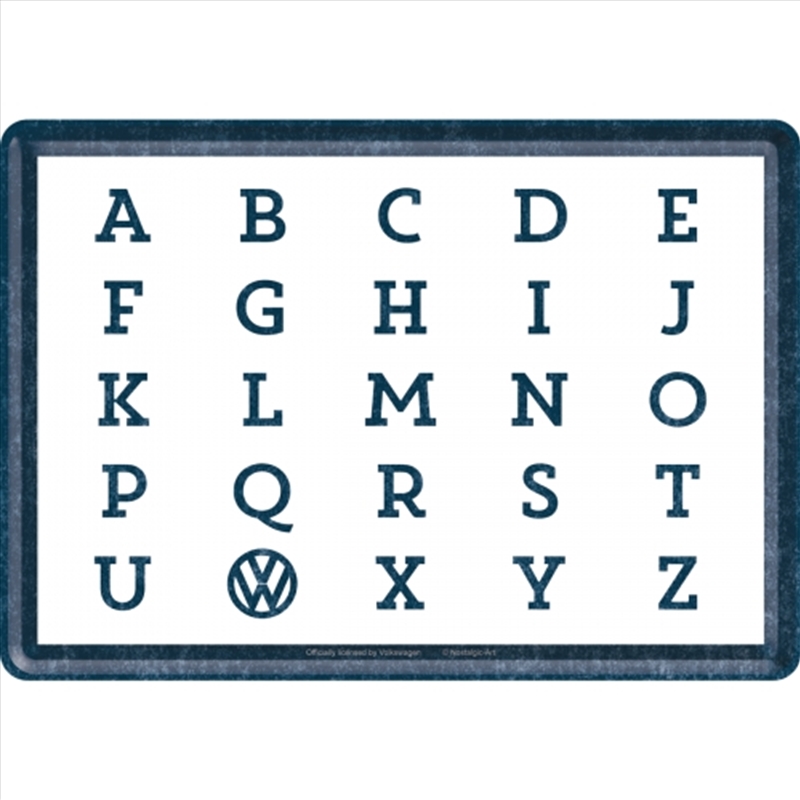 Nostalgic-Art Metal Card VW - ABCVW 10x14x0.3cm/Product Detail/Greeting Cards
