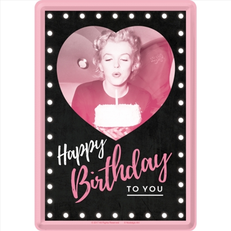 Nostalgic-Art Metal Card Marilyn - Happy Birthday 10x14x0.3cm/Product Detail/Greeting Cards