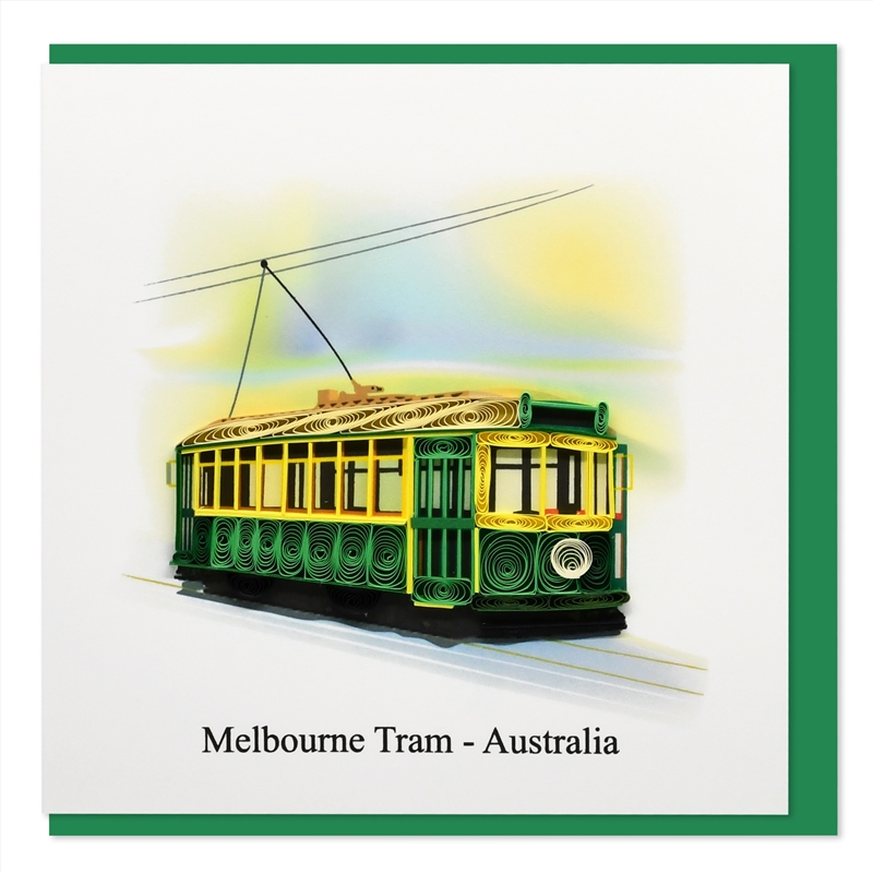 Quilled Greeting Card Melbourne Tram 15x15cm/Product Detail/Greeting Cards