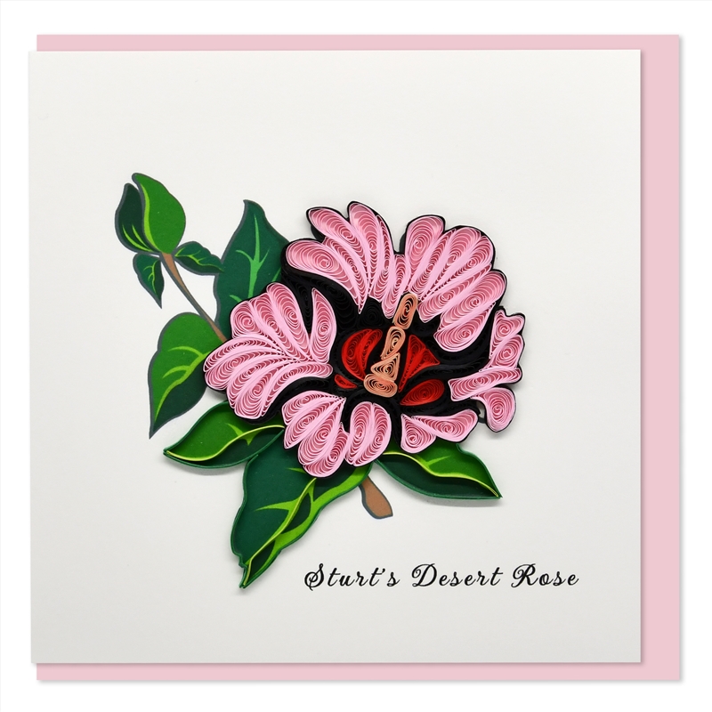 Quilled Greeting Card Sturts Desert Rose Flower 15x15cm/Product Detail/Greeting Cards