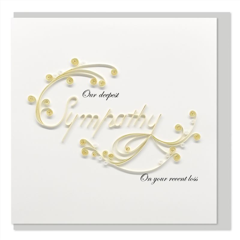 Quilled Greeting Card Deepest Sympathy 15x15cm/Product Detail/Greeting Cards