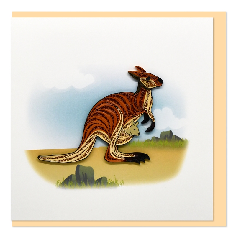 Quilled Greeting Card Kangaroo 15x15cm/Product Detail/Greeting Cards