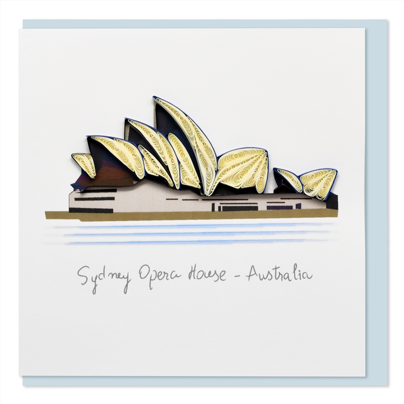 Quilled Greeting Card Sydney Opera House 15x15cm/Product Detail/Greeting Cards