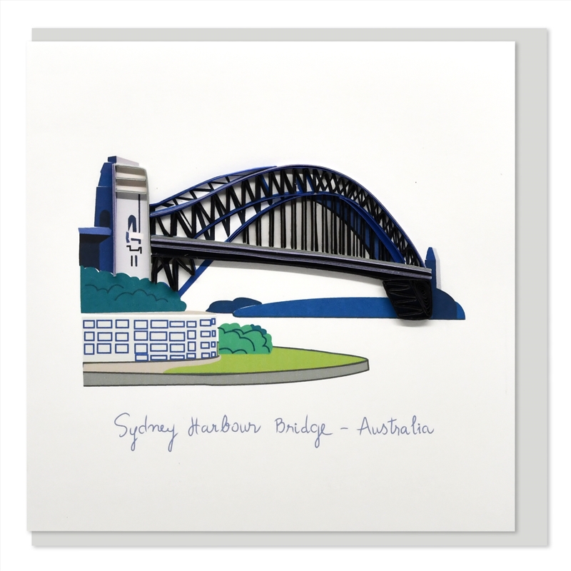 Quilled Greeting Card Sydney Harbour Bridge 15x15cm/Product Detail/Greeting Cards