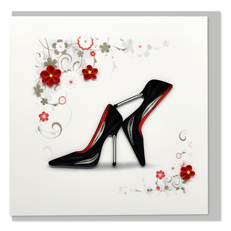 Quilled Greeting Card Stilettos 15x15cm/Product Detail/Greeting Cards