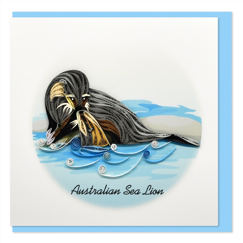 Quilled Greeting Card Sea Lion 15x15cm/Product Detail/Greeting Cards