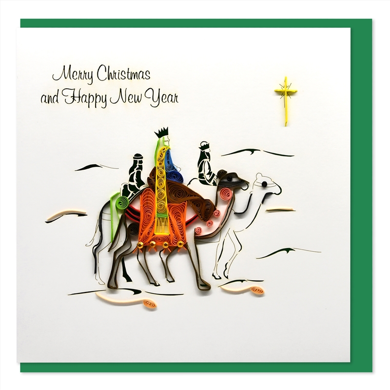 Quilled Greeting Card 3 Wise Men - Merry Christmas and Happy New Year 15x15cm/Product Detail/Greeting Cards