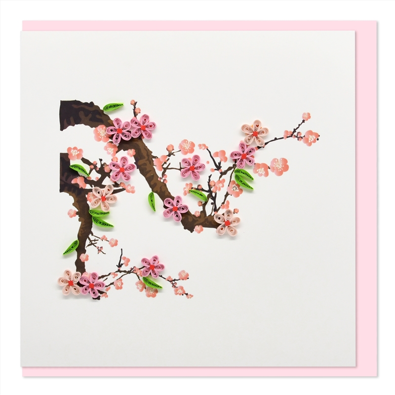 Quilled Greeting Card Blossom Branch 15x15cm/Product Detail/Greeting Cards