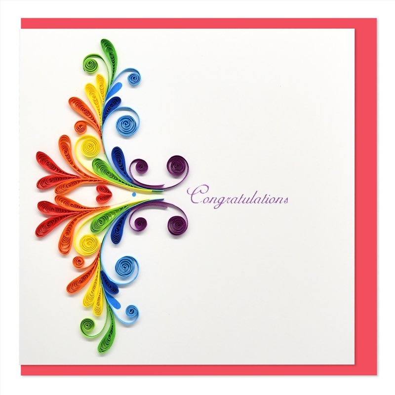 Quilled Greeting Card Congratulations 15x15cm/Product Detail/Greeting Cards