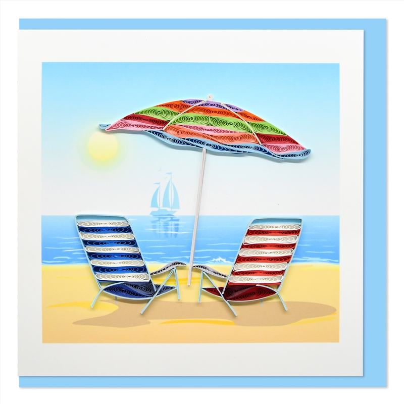 Quilled Greeting Card Beach Chairs 15x15cm/Product Detail/Greeting Cards