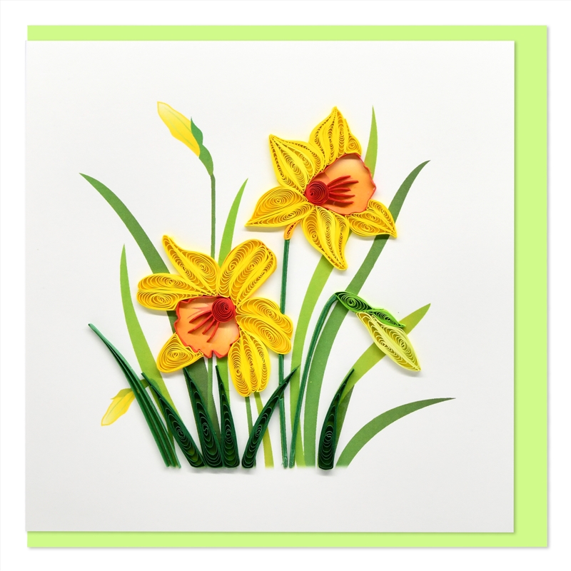 Quilled Greeting Card Daffodils 15x15cm/Product Detail/Greeting Cards