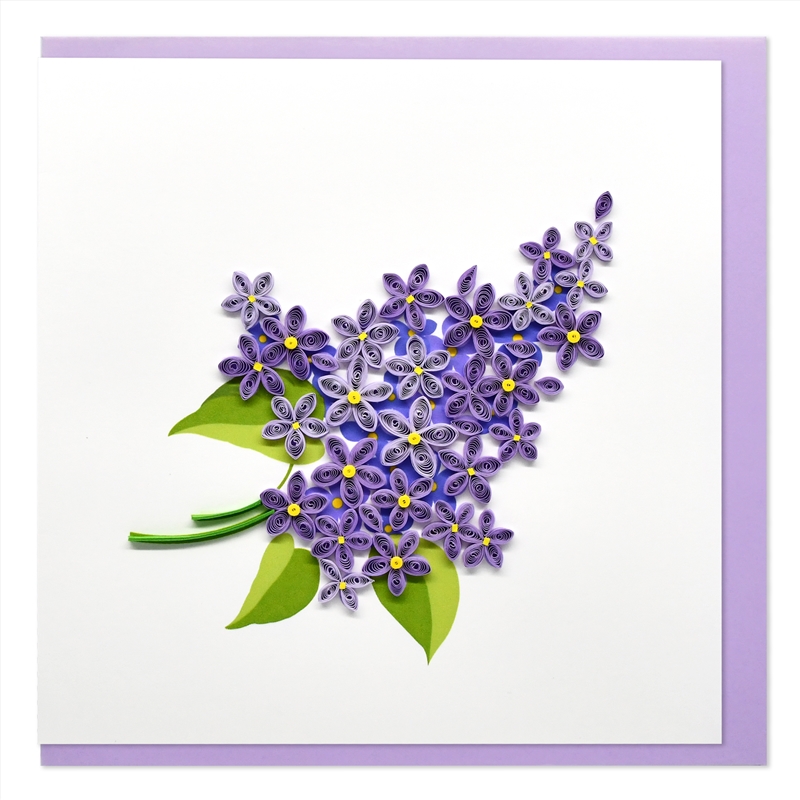 Quilled Greeting Card African Violet Flowers 15x15cm/Product Detail/Greeting Cards
