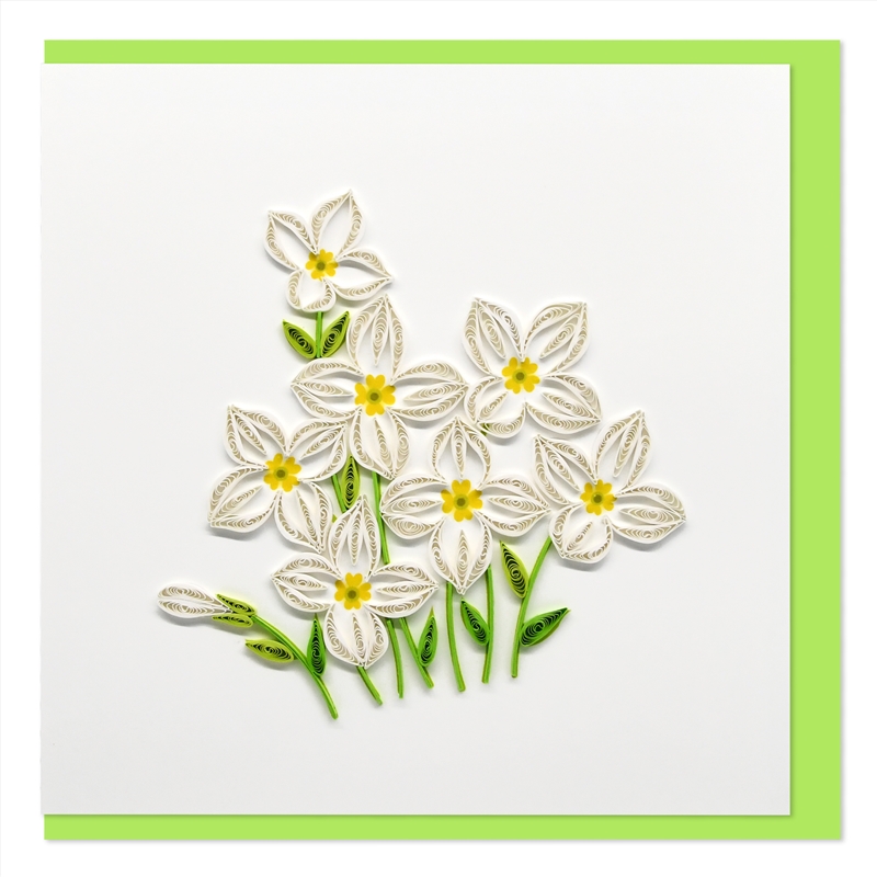 Quilled Greeting Card White Flowers 15x15cm/Product Detail/Greeting Cards