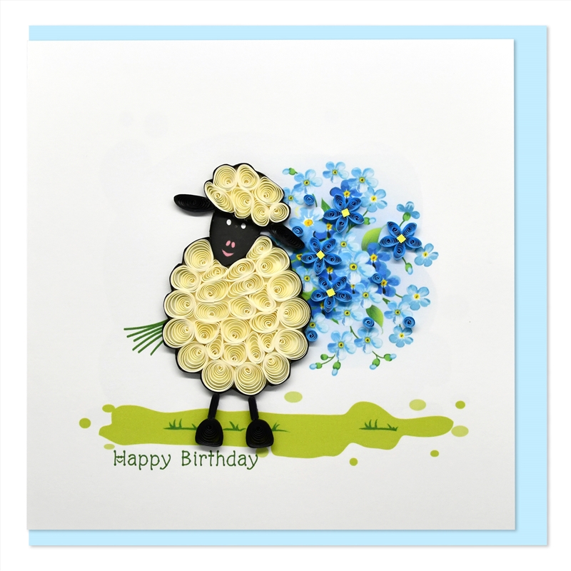 Quilled Greeting Card Happy Birthday Sheep 15x15cm/Product Detail/Greeting Cards