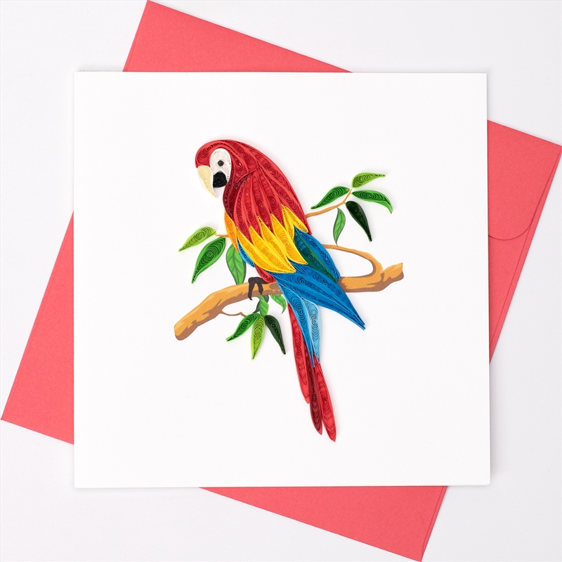 Quilled Greeting Card Rosella 15x15cm/Product Detail/Greeting Cards