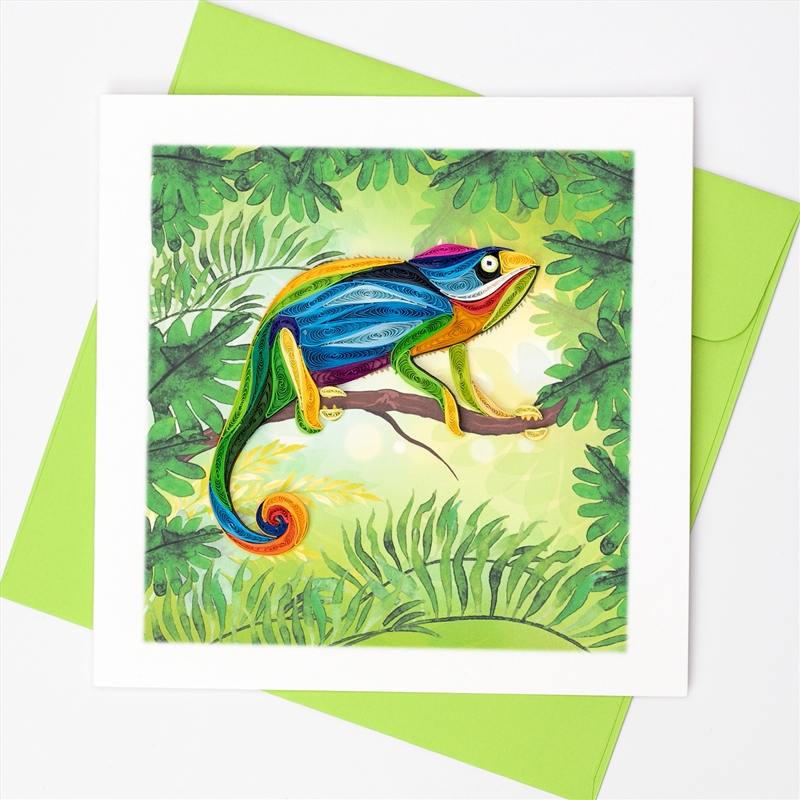 Quilled Greeting Card Chameleon 15x15cm/Product Detail/Greeting Cards