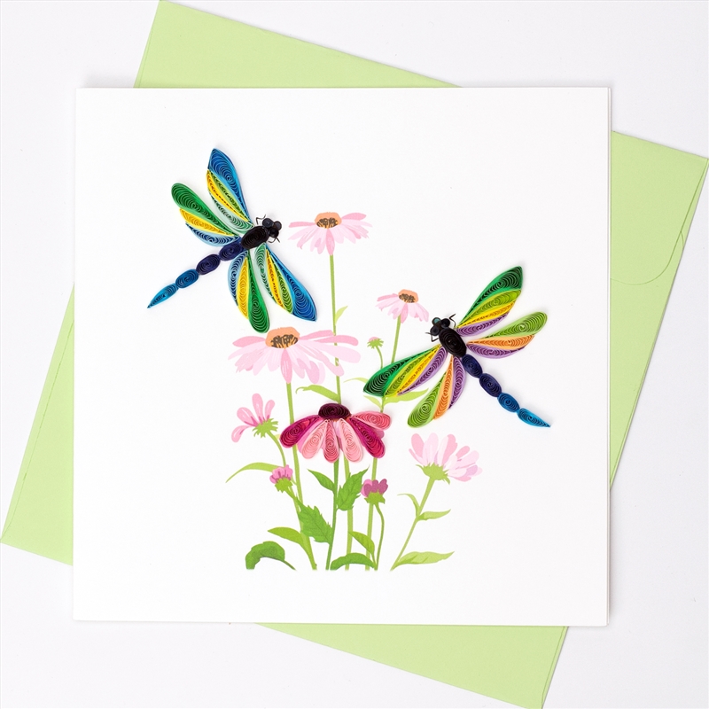 Quilled Greeting Card Two Dragonflies 15x15cm/Product Detail/Greeting Cards