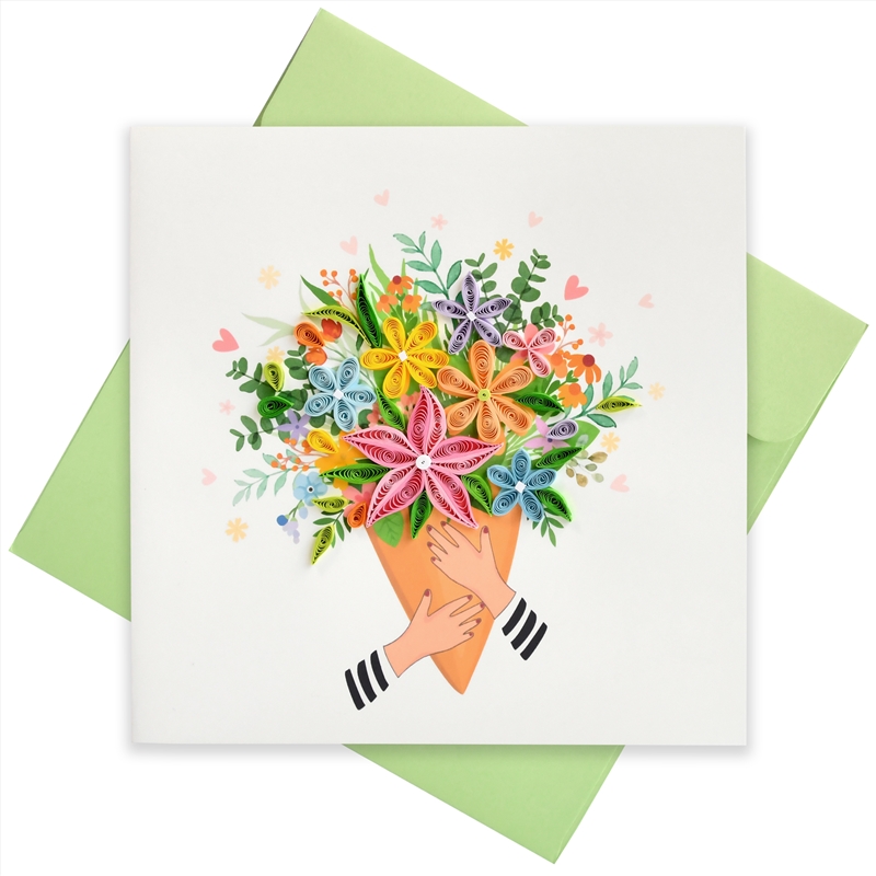 Quilled Greeting Card Assorted Flowers Gift 15x15cm/Product Detail/Greeting Cards