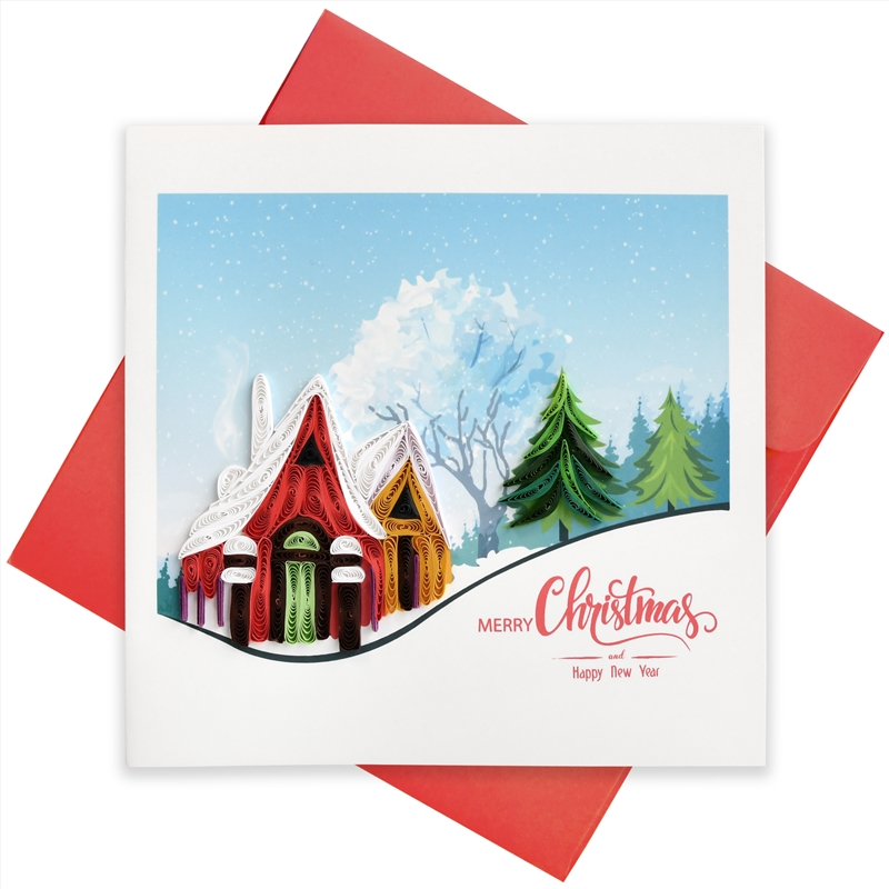 Quilled Greeting Card Christmas Country Home 15x15cm/Product Detail/Greeting Cards