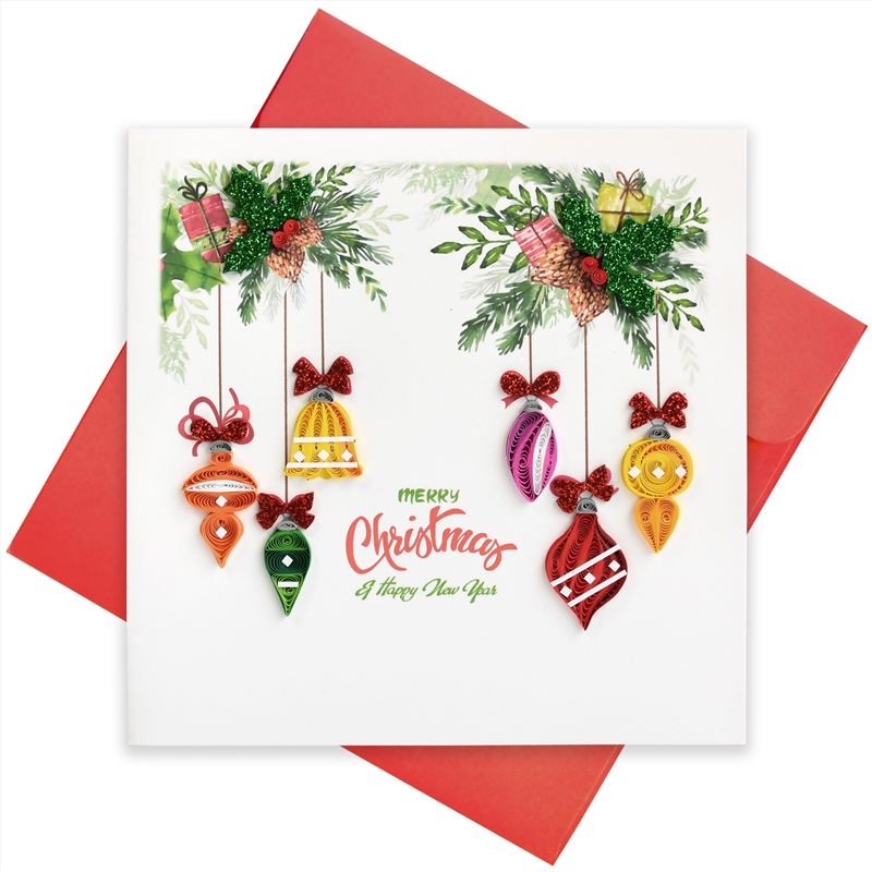Quilled Greeting Card Merry Christmas Hanging Decorations 15x15cm/Product Detail/Greeting Cards