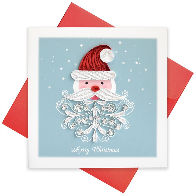 Quilled Greeting Card Merry Christmas Santa Head 15x15cm/Product Detail/Greeting Cards