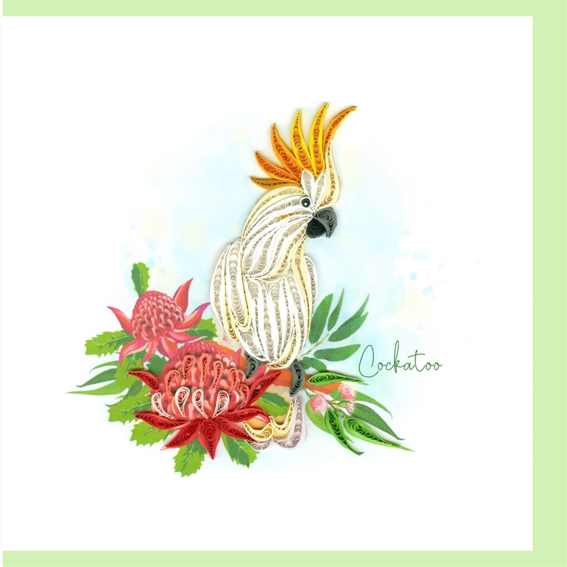 Quilled Greeting Card Cockatoo 15x15cm/Product Detail/Greeting Cards