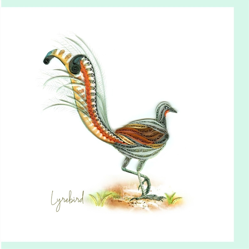 Quilled Greeting Card Lyrebird 15x15cm/Product Detail/Greeting Cards