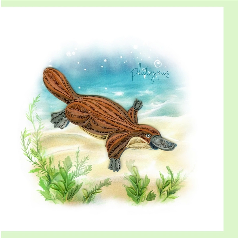 Quilled Greeting Card Platypus 15x15cm/Product Detail/Greeting Cards