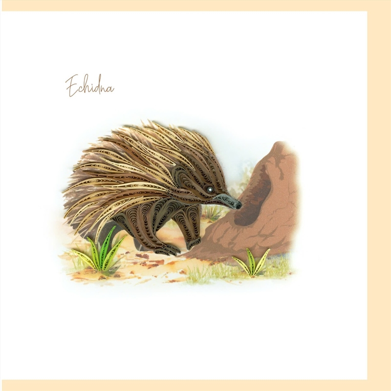 Quilled Greeting Card Echidna 15x15cm/Product Detail/Greeting Cards