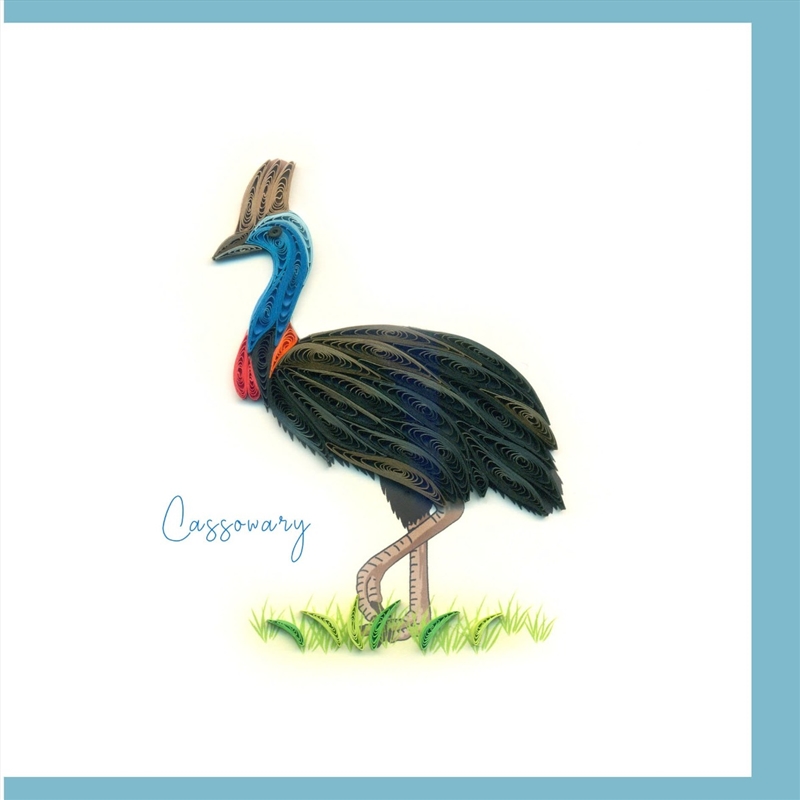 Quilled Greeting Card Cassowary 15x15cm/Product Detail/Greeting Cards