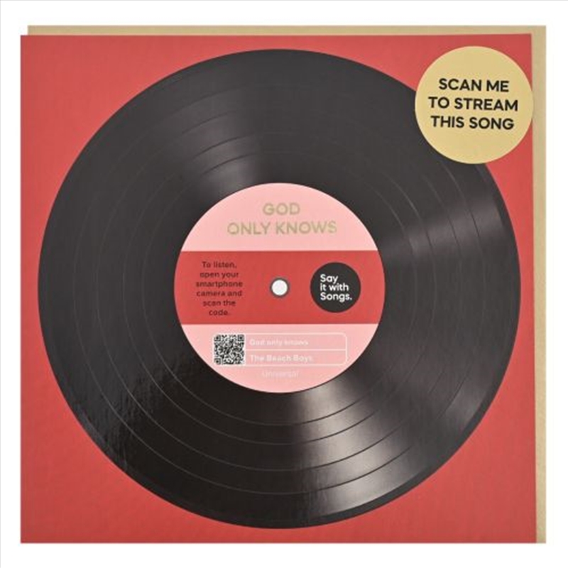 Say It With Songs Greeting Card - God Only Knows - The Beach Boys 16.5x16.4cm/Product Detail/Greeting Cards