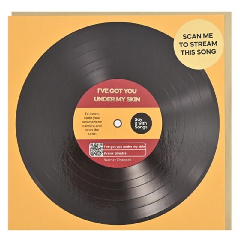 Say It With Songs Greeting Card - I've Got You Under My Skin - Frank Sinatra 16.5x16.4cm/Product Detail/Greeting Cards