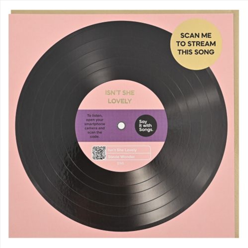 Say It With Songs Greeting Card - Isn't She Lovely - Stevie Wonder  16.5x16.4cm/Product Detail/Greeting Cards