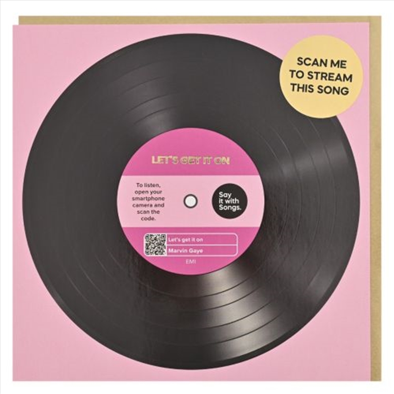 Say It With Songs Greeting Card - Let's Get It On - Marvin Gaye 16.5x16.4cm/Product Detail/Greeting Cards