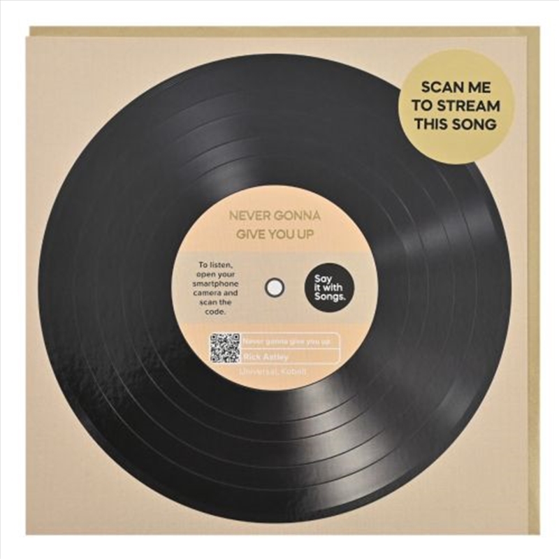 Say It With Songs Greeting Card - Never Gonna Give You Up - Rick Astley 16.5x16.4cm/Product Detail/Greeting Cards