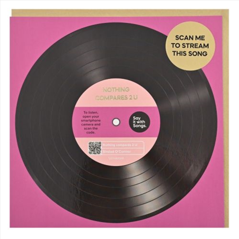 Say It With Songs Greeting Card - Nothing Compares 2 U - Sinead O'Connor 16.5x16.4cm/Product Detail/Greeting Cards