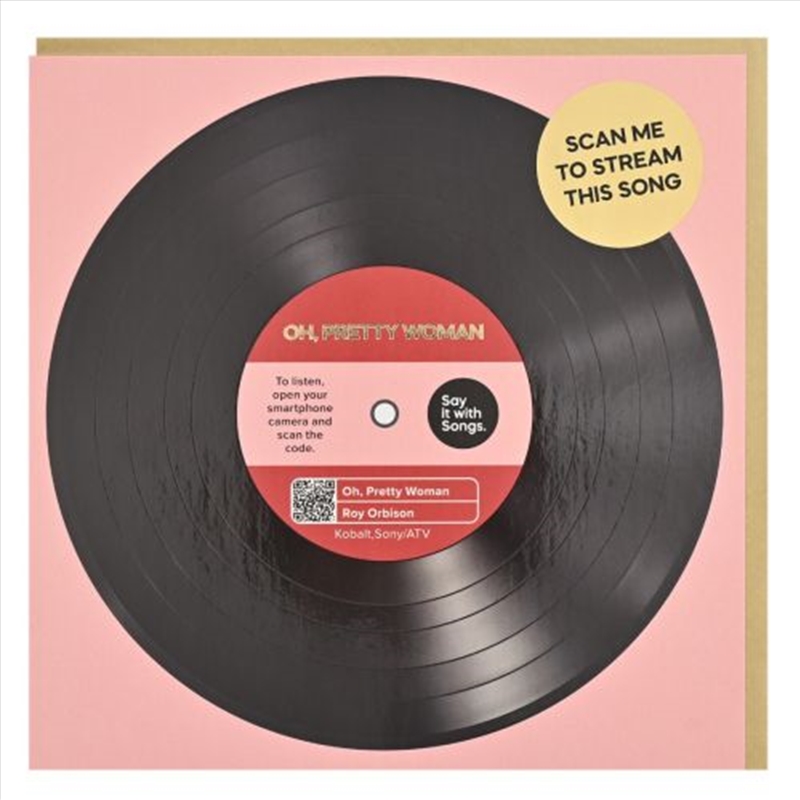 Say It With Songs Greeting Card - Oh, Pretty Woman - Roy Orbison 16.5x16.4cm/Product Detail/Greeting Cards