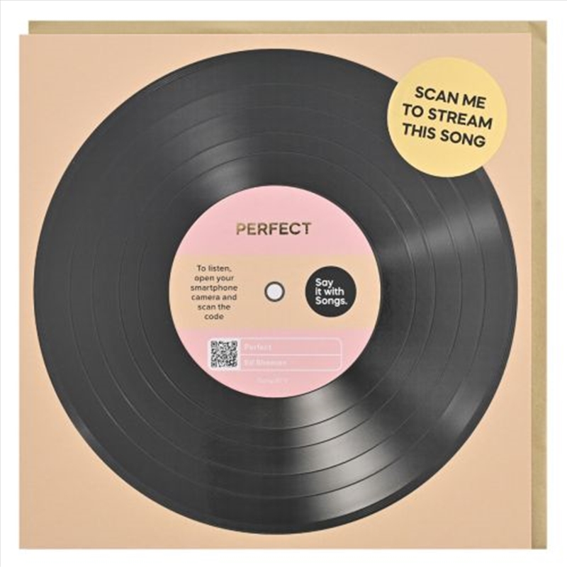 Say It With Songs Greeting Card - Perfect - Ed Sheeran 16.5x16.4cm/Product Detail/Greeting Cards