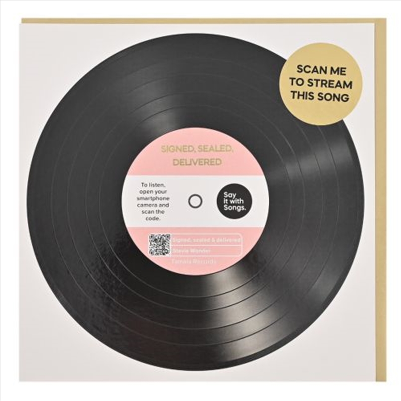 Say It With Songs Greeting Card - Signed, Sealed, Delivered - Stevie Wonder 16.5x16.4cm/Product Detail/Greeting Cards