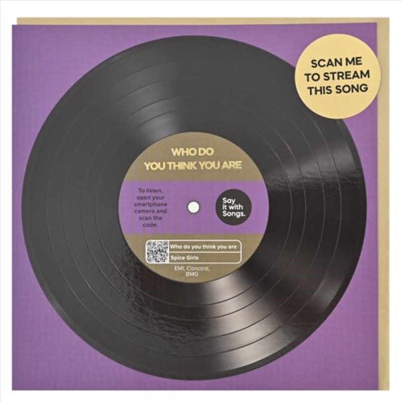 Say It With Songs Greeting Card - Who Do You Think You Are - Spice Girls 16.5x16.4cm/Product Detail/Greeting Cards