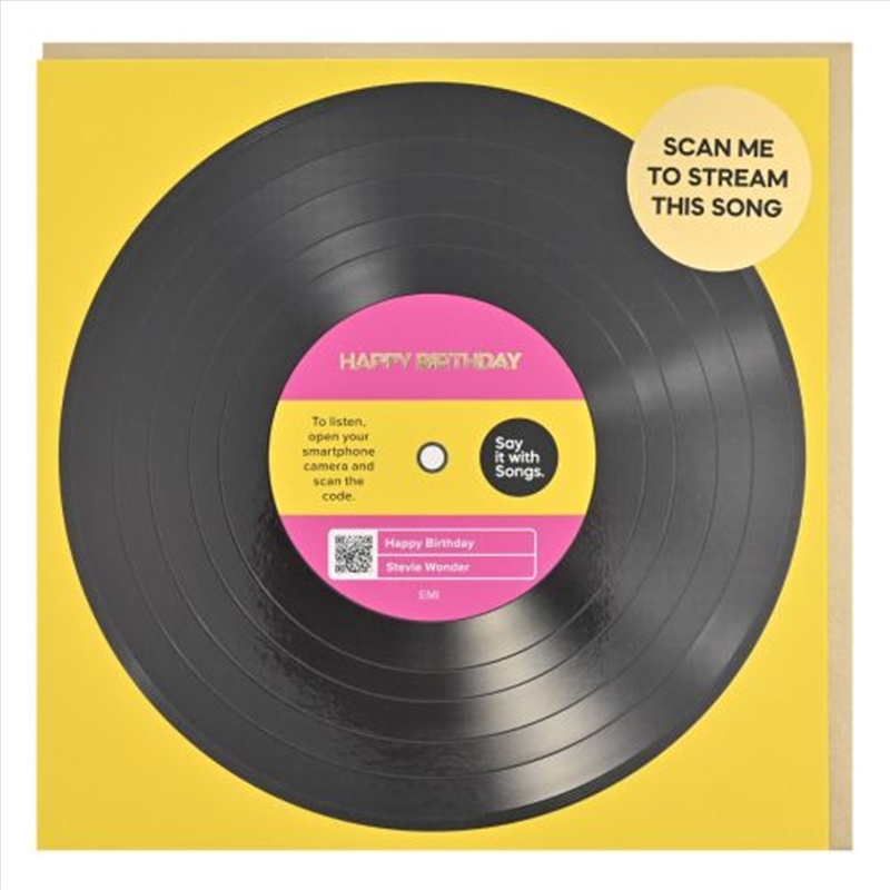 Say It With Songs Greeting Card - Happy Birthday - Stevie Wonder 16.5x16.4cm/Product Detail/Greeting Cards